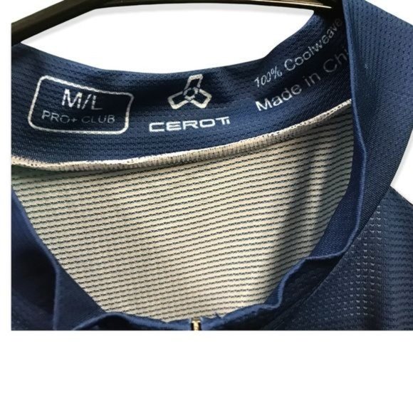 Ceroti Pro Club Blue Cycling Jersey Lightweight Short Sleeve Size M/L - Picture 4 of 6